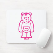Tapis De Souris Ours (rose) (Avec souris)