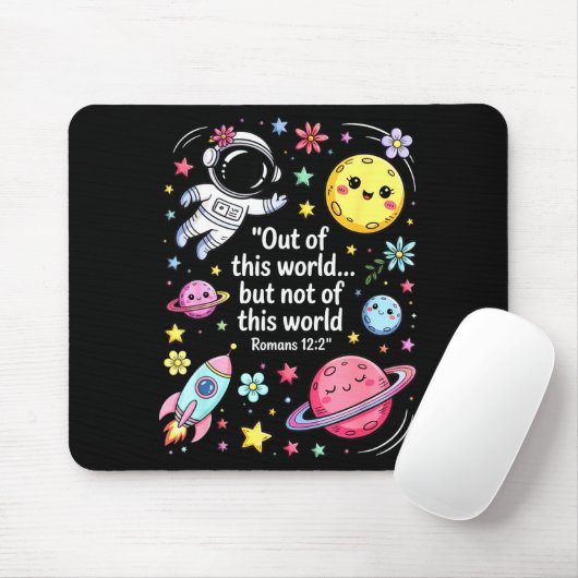 Tapis De Souris Out Of This World Spaceship Planet Galaxy Christia (Avec souris)
