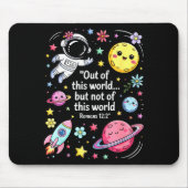Tapis De Souris Out Of This World Spaceship Planet Galaxy Christia (Devant)