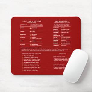 Tapis De Souris Outil de référence de notaire public mobile or rou