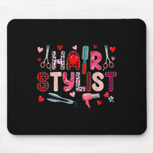 Tapis De Souris Outils de coiffeur Saint-Valentin léopard mignon l