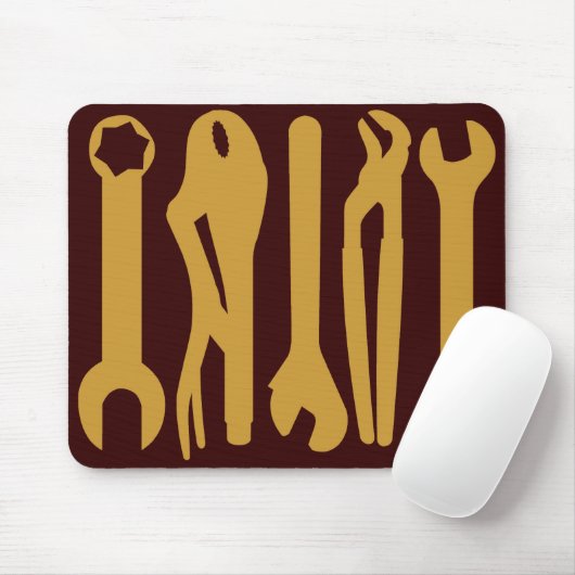 Tapis De Souris Outils - Nuances de Brown (Avec souris)