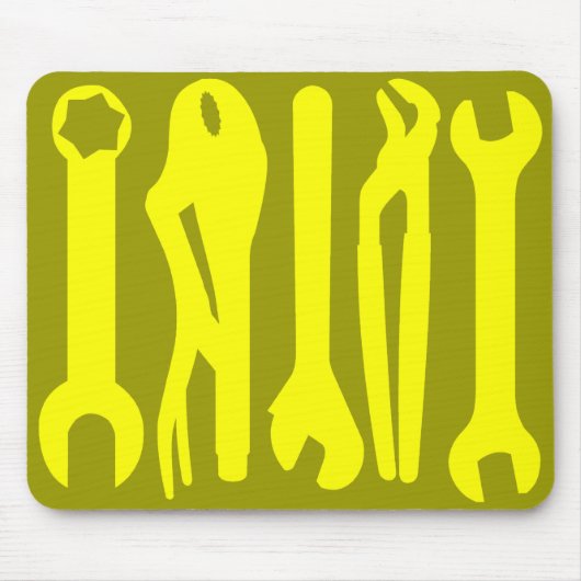 Tapis De Souris Outils - Nuances de Jaune (Devant)