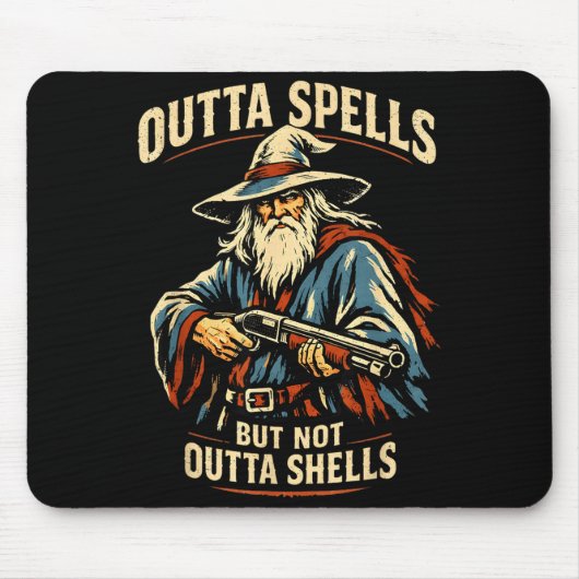 Tapis De Souris Outta Spells But Not Outta Shells Wizard Fantasy M (Devant)