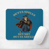 Tapis De Souris Outta Spells But Not Outta Shells Wizard Fantasy M (Avec souris)