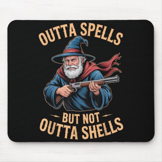 Tapis De Souris Outta Spells But Not Outta Shells Wizard Fantasy M (Devant)