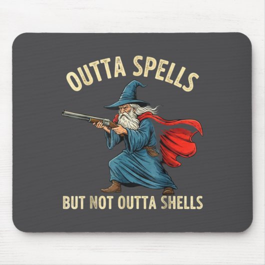 Tapis De Souris Outta Spells But Not Shells Wizard Meme  (Devant)