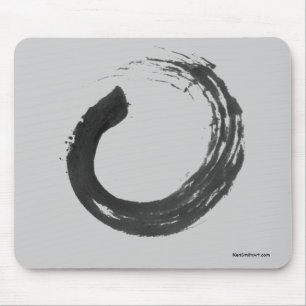 Tapis De Souris Ouvrez le zen Mousepad d'Enso de cercle