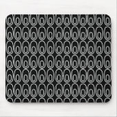 Tapis De Souris Ovales noirs répétés (Devant)