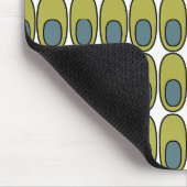 Tapis De Souris Ovales verts et gris récurrents (Coin)