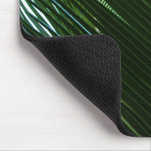 Tapis De Souris Overlapping Palm Fronds Tropical Green Abstract (Coin)