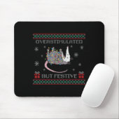 Tapis De Souris Overstimulated But Festive Ossum Ugly Sweater Chri (Avec souris)
