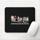 Tapis De Souris Overstimulated But Festive Ssum Christmas Ugly Xma (Avec souris)