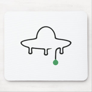 Tapis De Souris OVNI minimaliste dessiné d'une seule ligne avec un