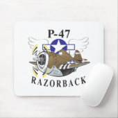 Tapis De Souris p-47 tunderbolt (Avec souris)