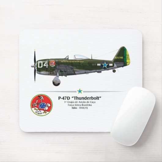 Tapis De Souris P-47D Thunderbolt - Assied le Foret - FAB (Avec souris)