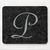 Tapis De Souris P :: Monogram P Elegant Mousepad - Lettre initiale (Devant)