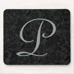 Tapis De Souris P :: Monogram P Elegant Mousepad - Lettre initiale