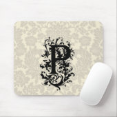 Tapis De Souris P monogramme baroque (Avec souris)
