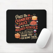 Tapis De Souris P The Cranberry Sauce Funny Thanksgiving Long Slee (Avec souris)