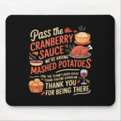 Tapis De Souris P The Cranberry Sauce Funny Thanksgiving Long Slee (Devant)