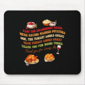 Tapis De Souris P The Cranberry Sauce Mashed Tatoes Funny Thanksgi (Devant)