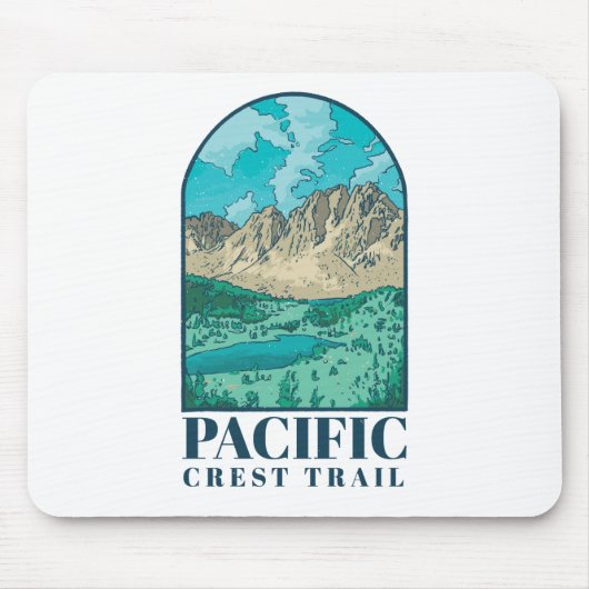 Tapis De Souris Pacific Crest Trail Art (Devant)