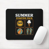 Tapis De Souris Pack de démarrage d'été Sun Flip Flops Ll et crème (Avec souris)