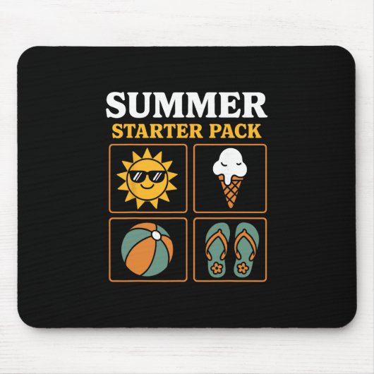 Tapis De Souris Pack de démarrage d'été Sun Flip Flops Ll et crème (Devant)