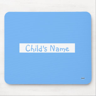 Tapis De Souris Pad de souris avec le nom de l'enfant Blue HAMbWG