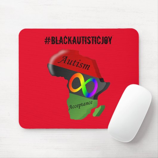 Tapis De Souris Pad de souris #BlackAutisticJoy (Avec souris)