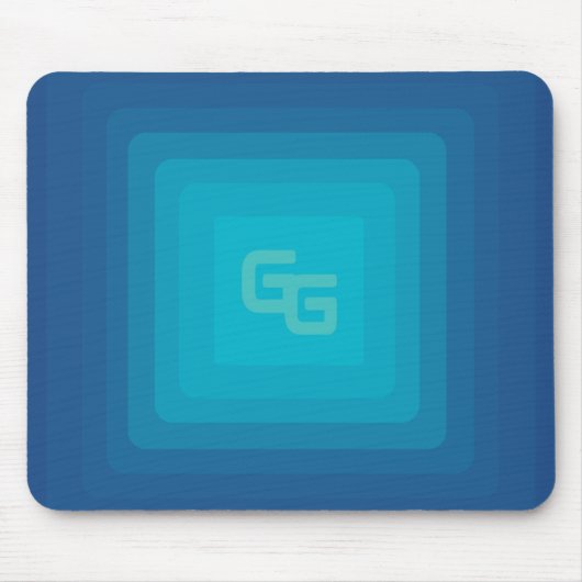 Tapis De Souris Pad de souris bleu et vert esthétique (Devant)