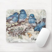 Tapis De Souris Pad de souris Blue Birds (Avec souris)