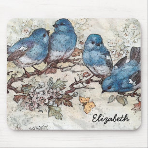 Tapis De Souris Pad de souris Blue Birds