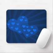 Tapis De Souris Pad de souris Blue Valentine Hearts (Avec souris)