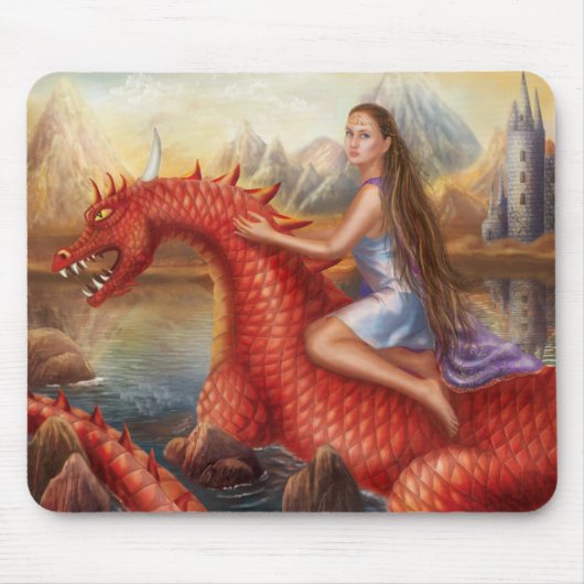 Tapis De Souris Pad de souris "Dragon rouge" (Devant)