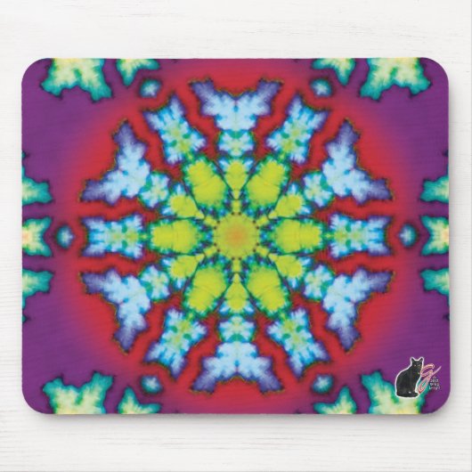 Tapis De Souris Pad de souris Kaleidoscope en fleur (Devant)