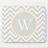 Tapis De Souris Pad de souris monogramme jaune Chevron (Devant)