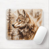 Tapis De Souris Pad de souris Wolf (Avec souris)