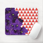 Tapis De Souris Pad pour souris violette africaine (Avec souris)