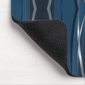 Tapis De Souris Pad souris - Marine Blue Silver Retro (Coin)