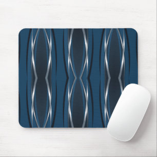 Tapis De Souris Pad souris - Marine Blue Silver Retro