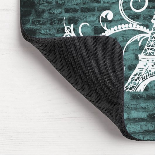 Tapis De Souris Pad Souris Tour Eiffel turquoise (Coin)