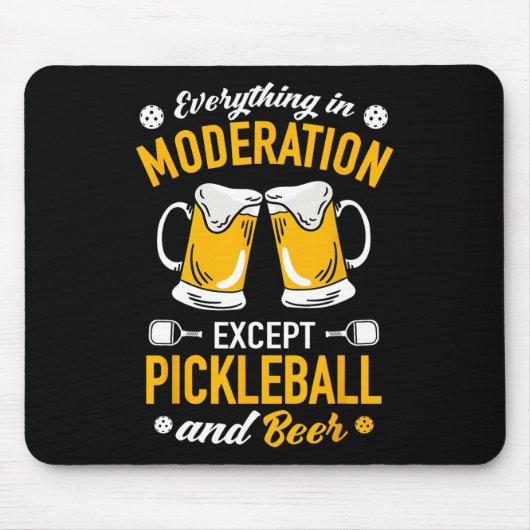 Tapis De Souris Paddlell Tennis - Dminton Beer Mug Picklell Et Be (Devant)
