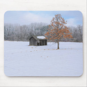 Tapis De Souris Paddock couvert de neige