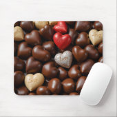 Tapis De Souris Pads de souris amour coeur chocolat (Avec souris)