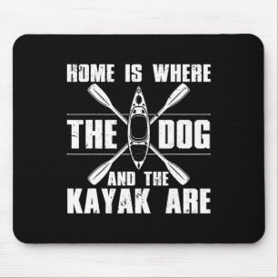Tapis De Souris Pagaie drôle pour hommes femmes kayak pêche en bat