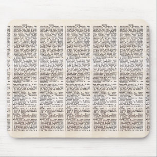 Tapis De Souris Page Dictionnaire de Book Lover
