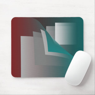 Tapis De Souris Pages turquoises en gris bordeaux