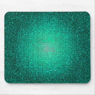 Tapis De Souris Paillette turquoise Mousepad personnalisé par